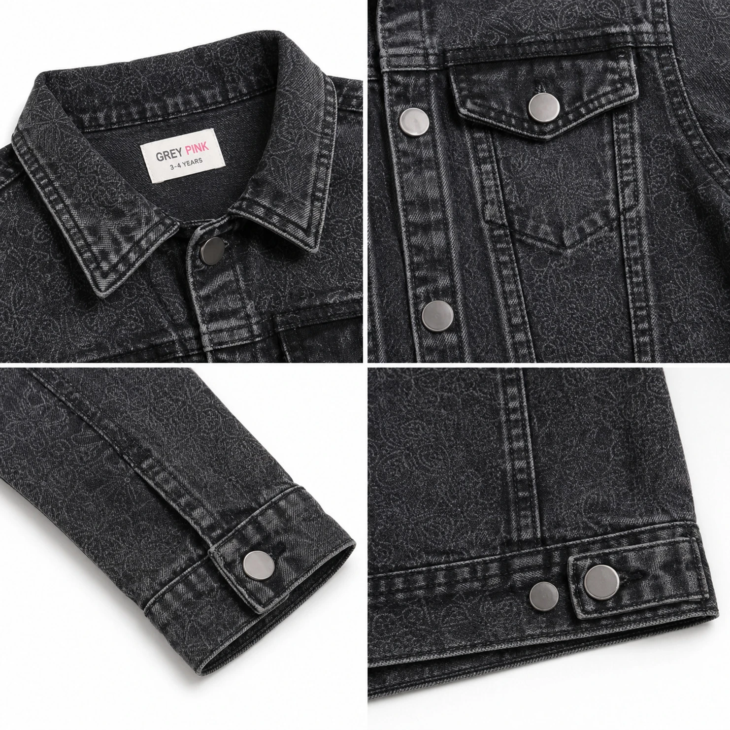 MALIKASONS Boys & Girls Solid Denim Jacket - Image 4
