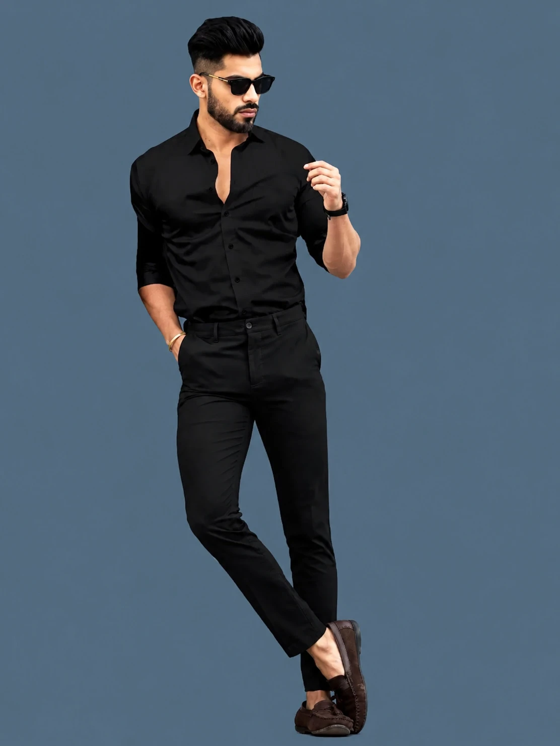 youth first Men Regular Fit Solid Spread Collar Casual Shirt - Image 2