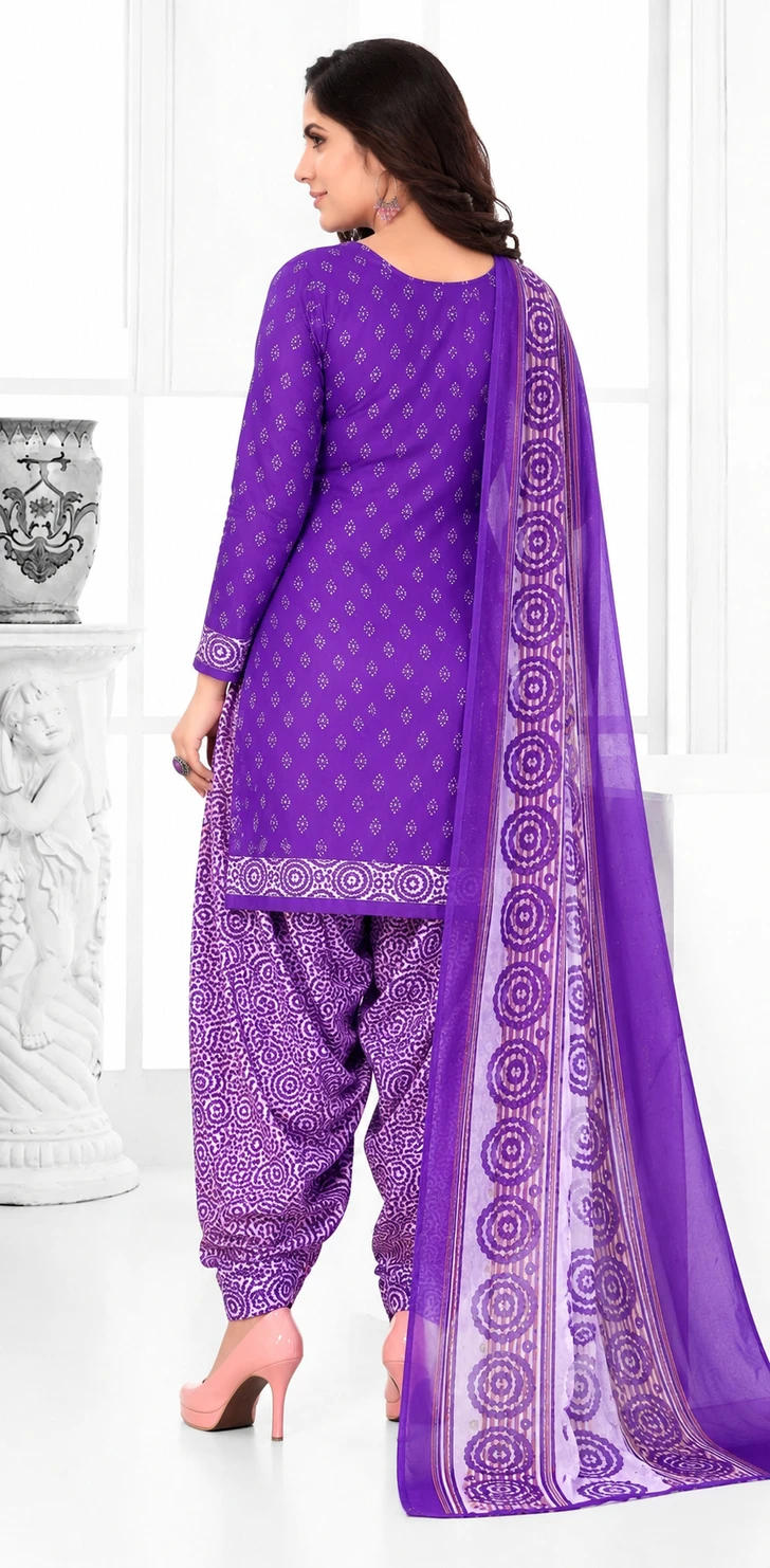 Priyashi Unstitched Crepe Salwar Suit Material Printed - Image 2